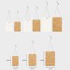 Etiquetas de Papel Kraft em Branco: Etiquetas Penduradas para Joias, Brincos e Pulseiras com Cordão Fino de Algodão e Argola com Contas