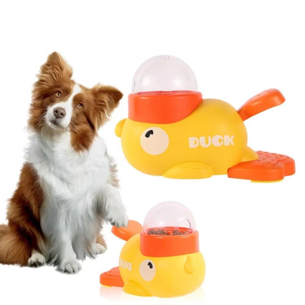 Fashion Little Yellow Duck Pet Leaking Device Cartoon Anti-slip Automatic Pet Feeder Puppy Leaking Pet Supplies