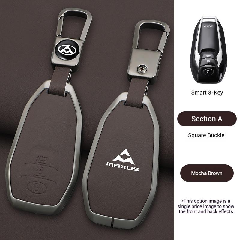 Zinc Alloy Leather Car Remote Key Case Cover For MAXUS LDV T60 G10 G20 V80 V90 T70 D90 2017 G50 D60 Holder Keychain Accessories