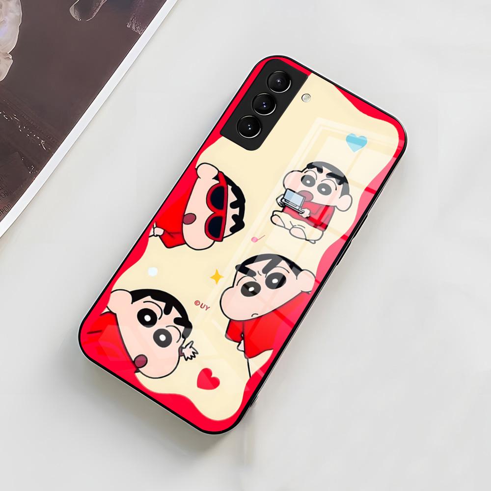 C-Crayon S-ShinChan Phone Case For Samsung A56 A36 A26 A16 A15 A25 A35 A55 A14 A34 A24 A54 Glass Case