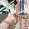 Elegant Chinese Style Jingle Bracelet: Ice-Transparent, Non-Fading Round Bangle Collection