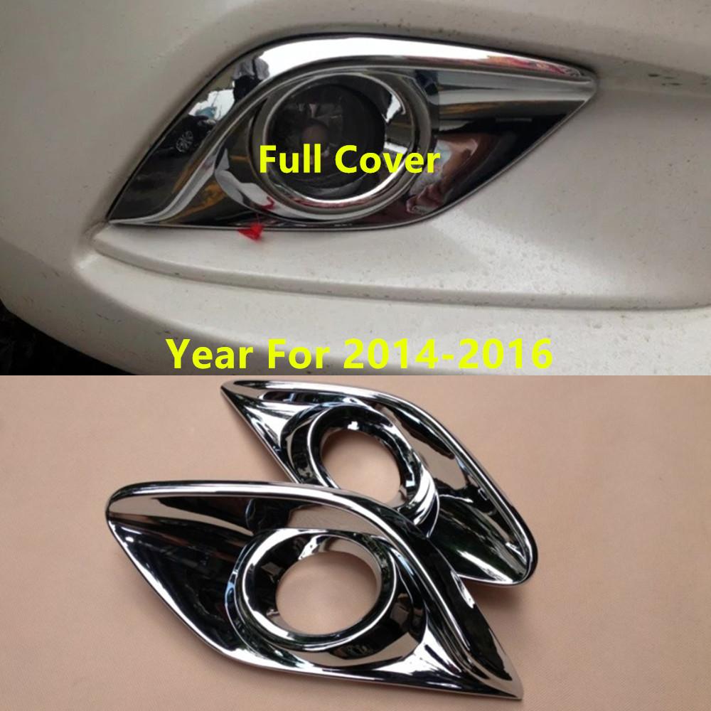 For Mazda6 Mazda 6 Atenza 2014 2015 2016 2017 2018  Body Head Front Fog Eyebrow Trim Light Lamp Frame Stick ABS Chrome Cover