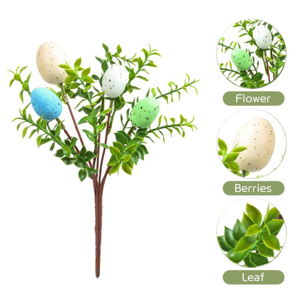 Artificial Eggs Tree Branch Foam Painting Foam Egg New Fake Plant  Festival Party