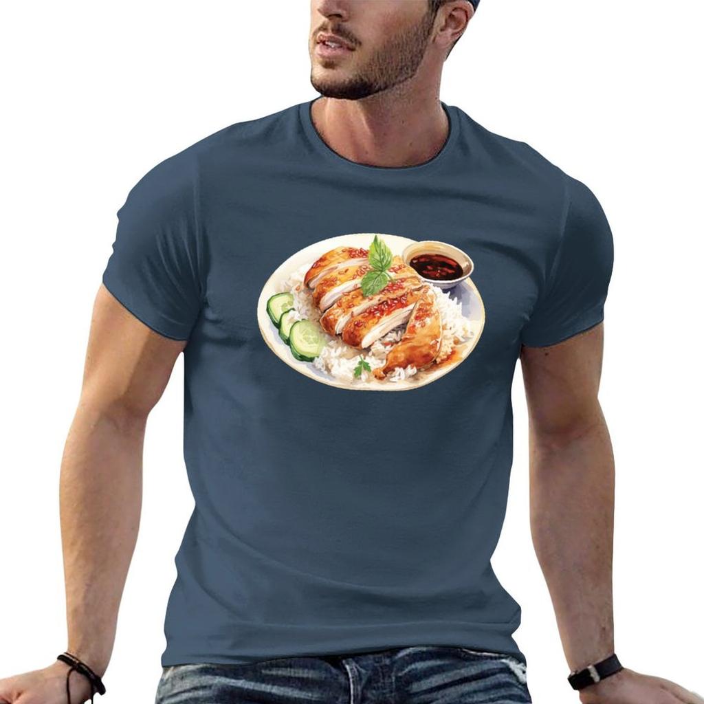 Hainanese Roasted Chicken Rice TShirt Lightweight Gym Training TShirt