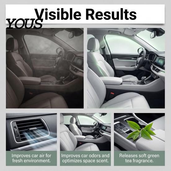 Smoke Odor Eliminator Car Air Freshener Spray, New Scent for Automotive Purifier Food Pet, 100ml Fresh Fragrance Vehicle Interior, Portable
