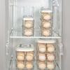 Automatische Roller Eierhouder 1/2/3 Lagen Keuken Koelkast Verse Eieren Opbergrek Plastic Eier Organizer Container Dispenser met Handvat