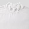 Sommer herre Slim Fit T-skjorte Trendy ensfarge pustende topper Kortermet Turtleneck Pullover Bunnskjorte