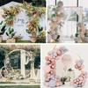 Runtow 2pcs/set Metal Wedding Arch Frame ,Wedding Decorations Balloon Arch Stand , Birthday Party Background Decoration