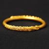 Vietnamese Sand Gold Peacock & Dragon Bracelet: Retro Silk Peony Design, Copper-Plated, Brings Auspiciousness, Noblewoman Jewelry.