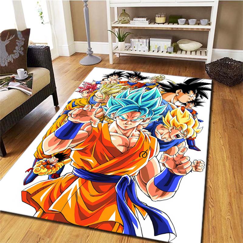 Tappeto Dragon Ball Z per Soggiorno Camera da Letto Casa Decorazione Divano Tappetino Antiscivolo per Gioco Bambini