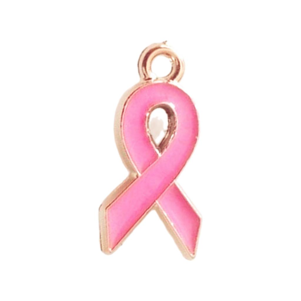 100 ks Srdíčkový přívěsek s mašličkou pro DIY šperky Odolný přívěsek s mašličkou na podporu povědomí Šperkařské komponenty Mašličkový přívěsek v mixu barev