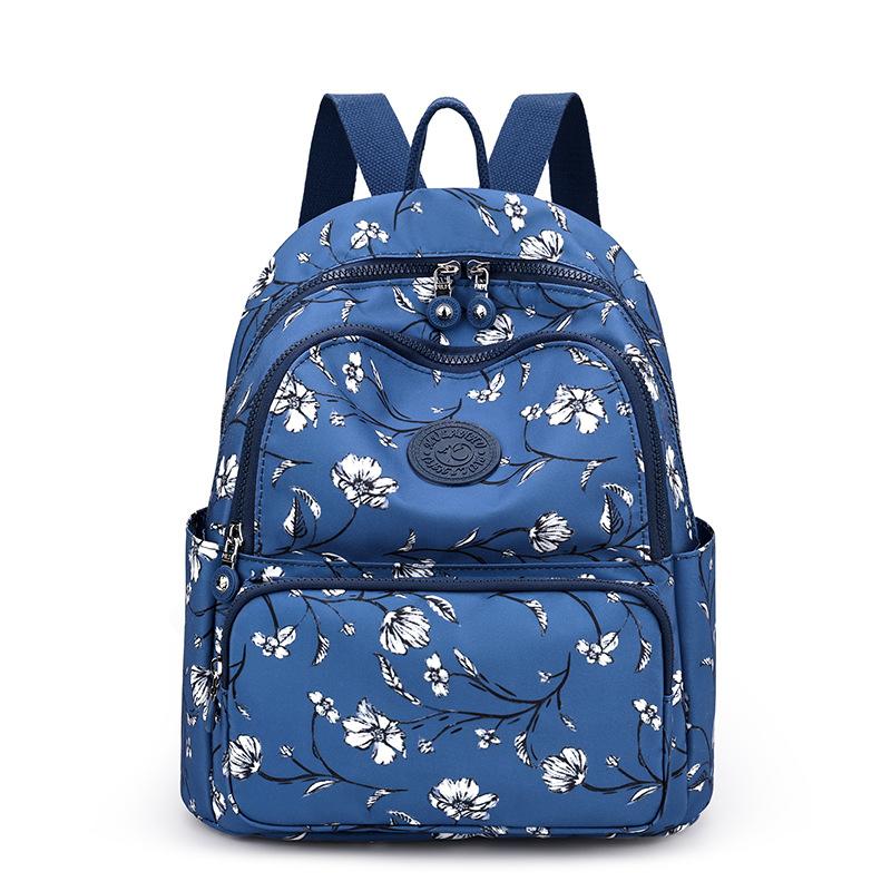 Printed Nylon Backpack Lightweight Travel Backpack