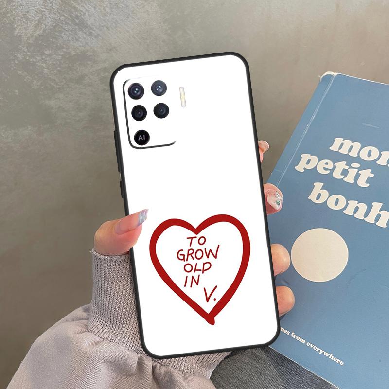 To Grow Old In Case For Oppo A60 A40 A80 A18 A38 A58 A78 A98 A16 A76 A96 A15 A17 A77 A74 A94 A54 A57S Cover