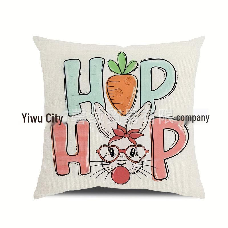 Popular Easter Cartoon Rabbit Sofa Cushion Cover for Home Decoration