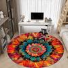 1PC Floral Mandala Office Round Area Rug, Indoor Mat Suitable ForOffice, Under Office Chairs Bedroom Living Room Home Decor, Room Deco f046