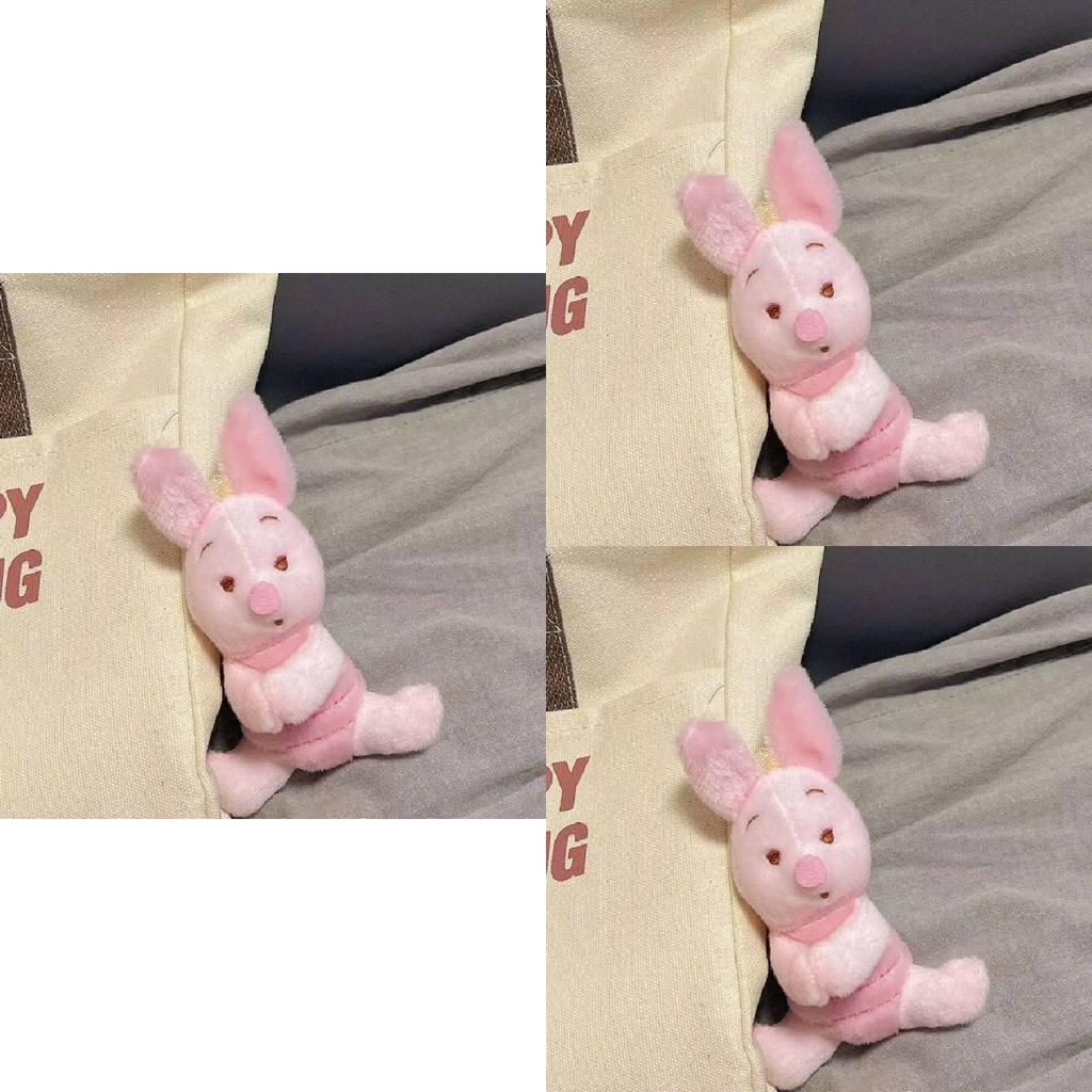 Cute Pig Plush Keychain Sleeping Series Stuffed Toy Bag Ornament Red Book Style