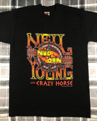 Neil Young - Vintage 90s - With Crazy Horse Tour 96-97 - Rock Band Concert Unisex T-Shirt