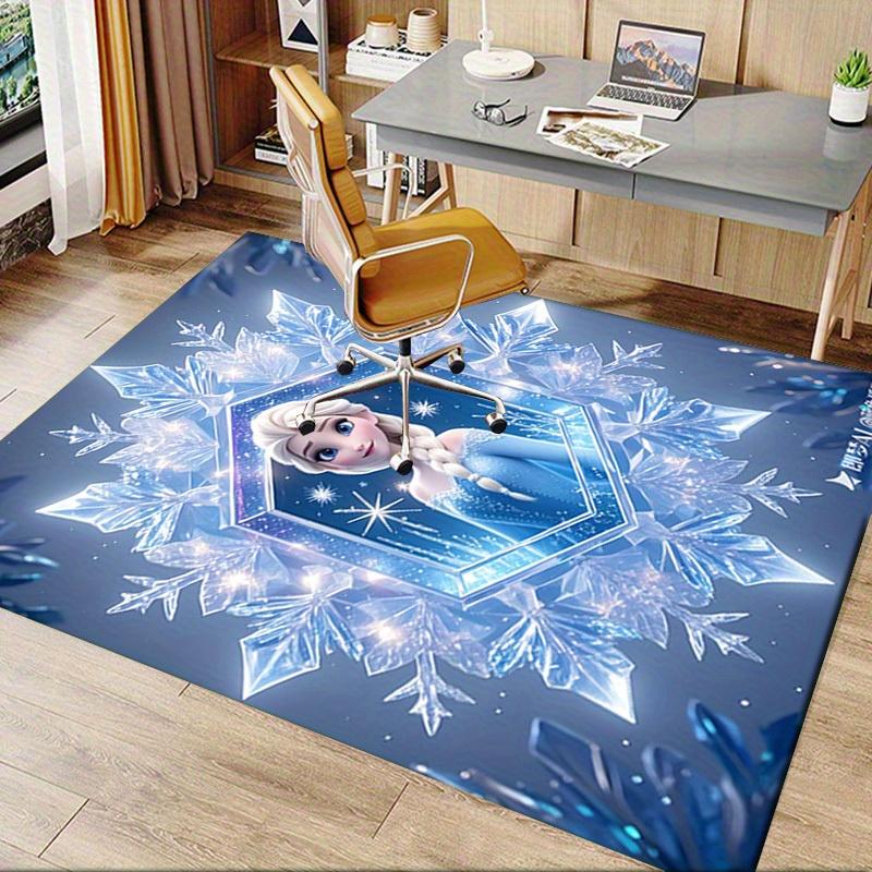 3D-gedruckter Elsa, Frozen, Schneeflocke Anti-Rutsch-Teppich - Maschinenwaschbarer Büroteppich für Wohnzimmer, Schlafzimmer, Büro - Mehrere Größen