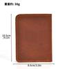 Leather Short Wallet Retro Leather Durable Men'S Wallet Crazy Horse Leather Document Wallet Simple Card Bag Driver'S License