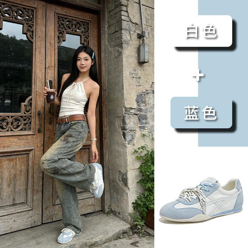Leder Deutsche Trainingsschuhe Damen Frühling Neu Retro Kontrastierend Forrest Gump Schuhe Freizeit Sport Damenschuhe Vielseitige Schuhe Kinder