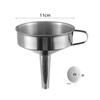 Stainless Steel Kitchen Funnel Food Grade Metal Funnel with Detachable Filter Screen for Filling Bottles Transferring Liquid