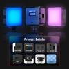 Neewer Magnetic RGB Video Light, 360° Full Color RGB61 LED Camera Light Rechargeable Portable Photography Lighting