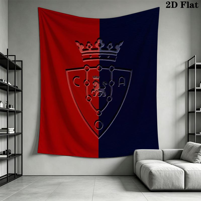 CA Osasuna Wall Tapestry Aesthetic Wall Hanging Printed Fabric Blanket Decorative Tapestries for Bedroom Living Room Home Decor