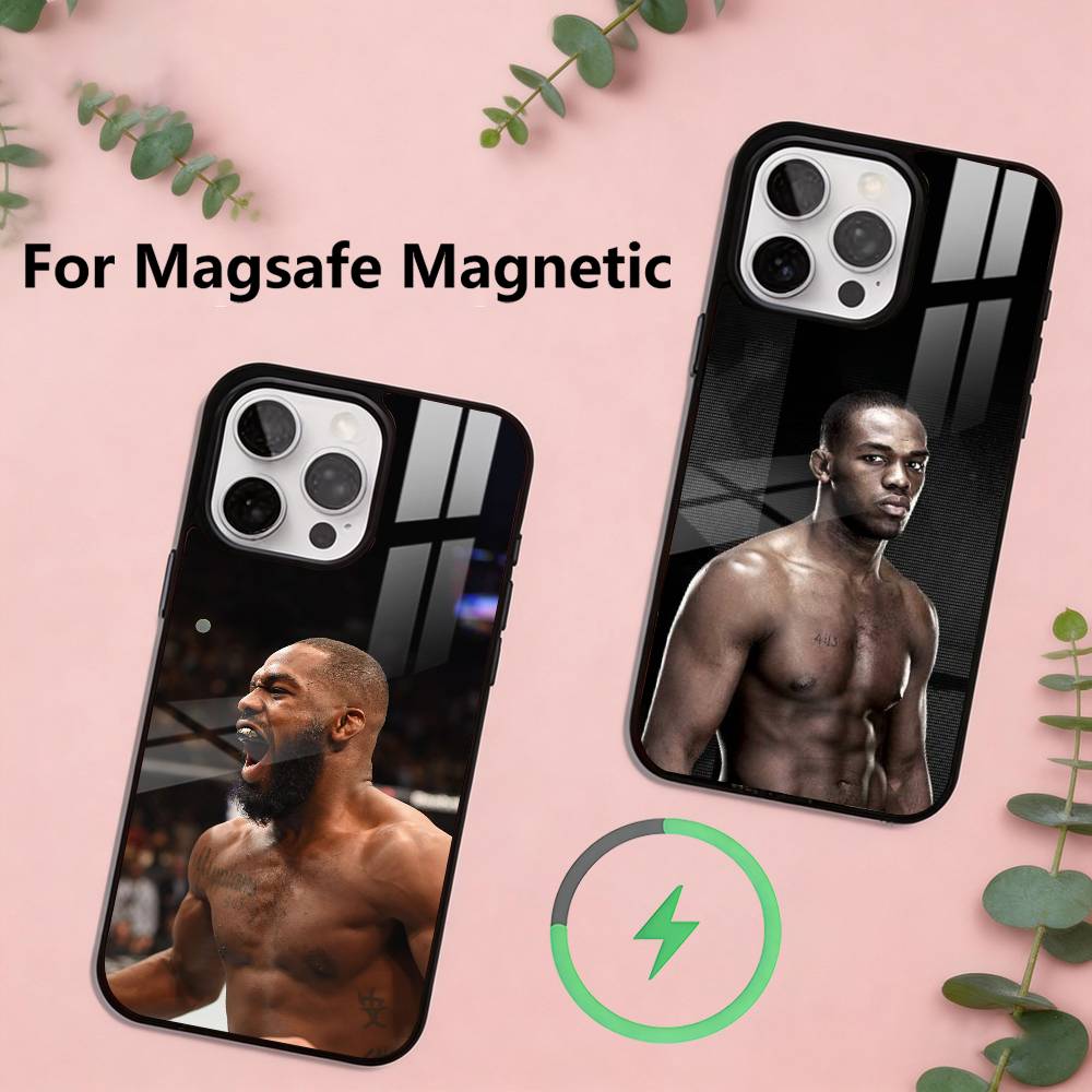 Boxing J-Jon J-Jones Bones Phone Case For iPhone17,16,15,14,13,12,11 Plus,Pro Magnetic For Magsafe Wireless Charging