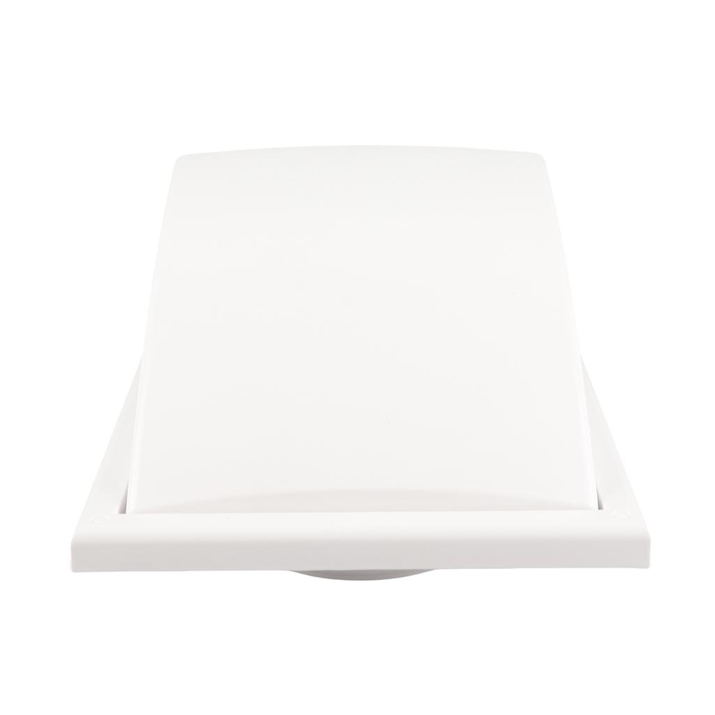 Square Exhaust Fan Cover PVC Plastic Exterior Wall Duct Vent Cover for Bathroom Kitchen 100mm Inclined
