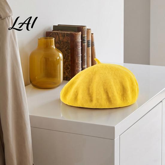 Slouchy Artist Hat Women Wool Beret Hat Elegant Classic Solid Color Winter Daily Casual Wear Accessory Cap Soft Breathable Blend Headwear for Ladies