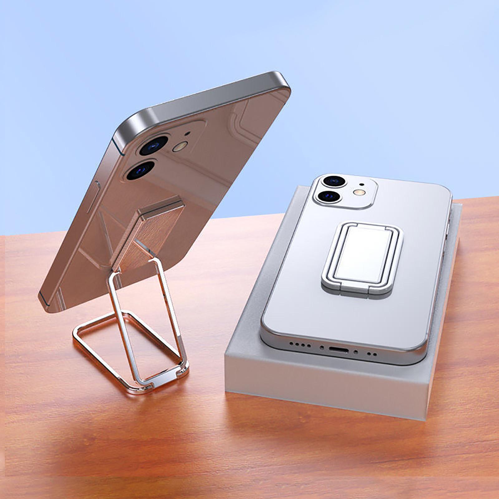 

Портативный многофункциональный складной металлический держатель для мобильного телефона, настольная подставка серебряный