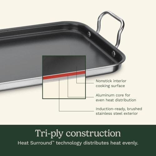 Cuisinart Griddle Skillet, Nonstick, Double Burner, 10x18 inches, MCP45-25NSP1