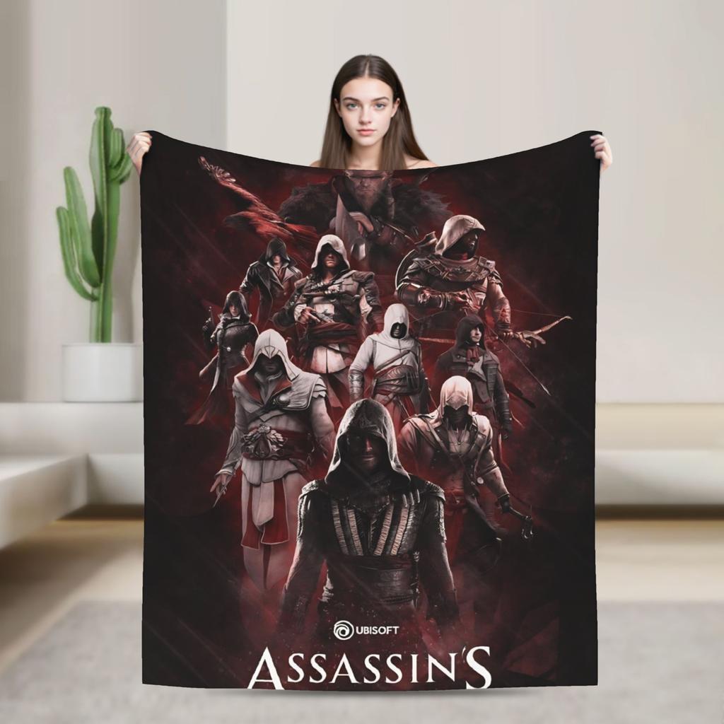 Assassins Creed Shadows  Blanket Quality Soft Warm  Throw Blanket Winter Boy Girl Couch Chair Sofa Bed Fluffy Bedspread