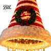 Indoor Outdoor Xmas Decor Christmas Hat Hanging Lantern, Glowing Santa Cap Decorative Light with LED String Seasonal Home Atmosphere And Pendants,