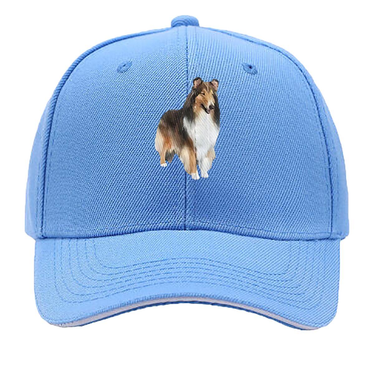 

Collie Charm Dog Grace Hip Hop Hat Fashion Outdoor Sports Sandwich Baseball Cap One Size світло-синій колір