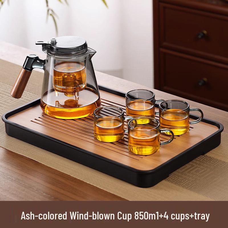High-Temperature Resistant Glass Teapot with Built-in Tea & Water Separation