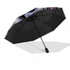 1pc White Tiger Print Automatic Open/Close Umbrella - Portable Collapsible Umbrella with 8-Rib Stability, Fashion Lovers yy251017200