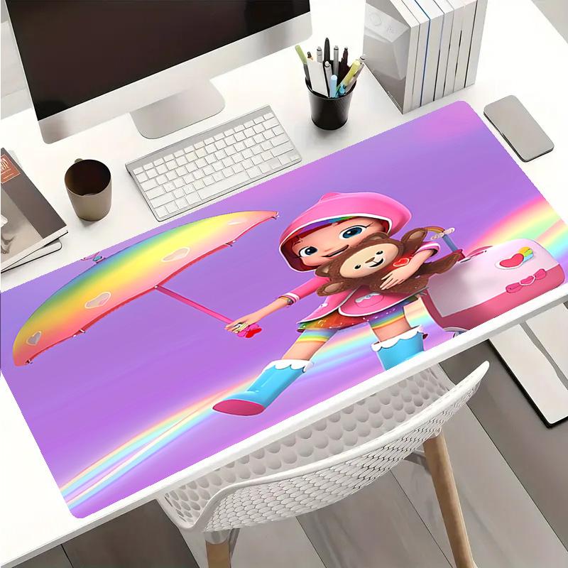 Rainbow Ruby Theme Premium Non-slip Mouse Pad with Stitched Edges,Durable Rubber Material,for Desktop & Gaming Great Gifts