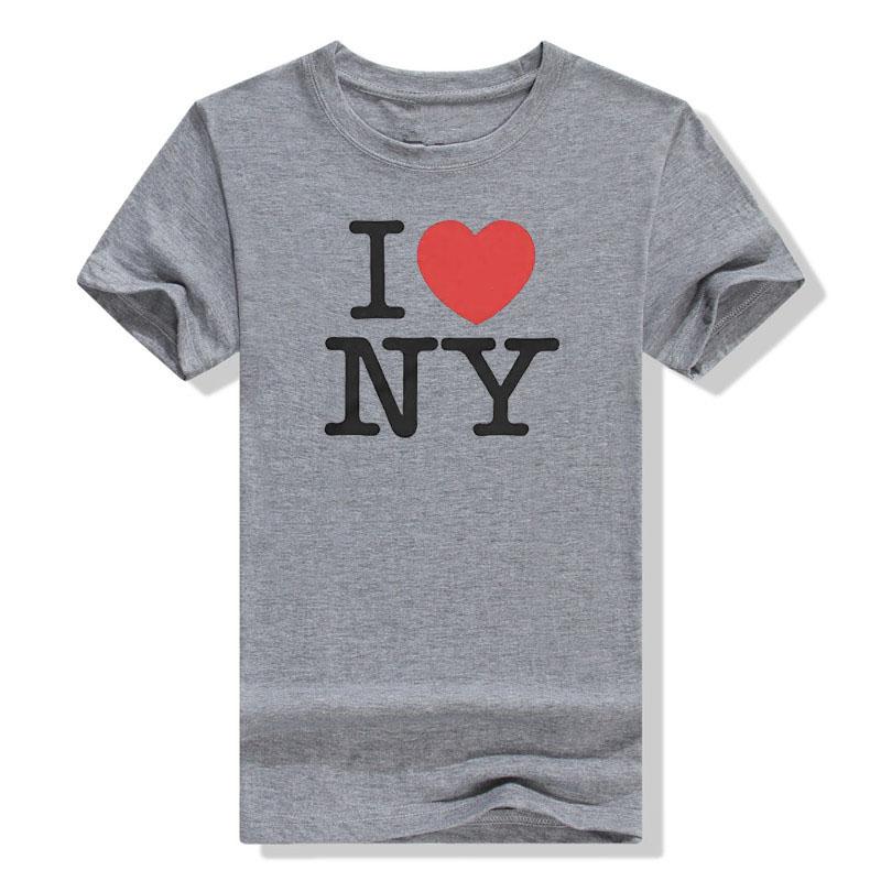 Ich liebe NY Damen Herren Unisex T-Shirt Tops Ich liebe New York T-Shirt Sprüche Zitat Buchstaben Bedruckte Outfits Streetwear Stil