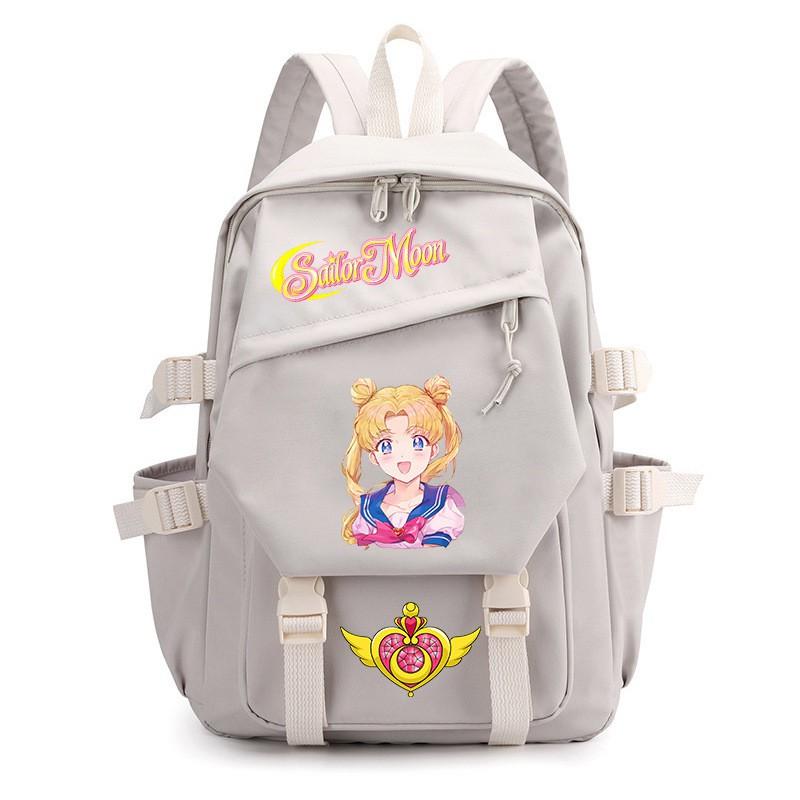 Zaino Stampa Anime Sailor Moon per Ragazzi Studenti Viaggio Leggero in Nylon Borsa Scolastica con Spallacci Imbottiti