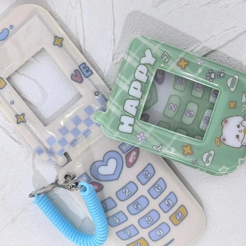 1 Piece Cute Protective Cover Flip Phone Model 3 Inch Small Card Cover Campus Card Storage Card Cover