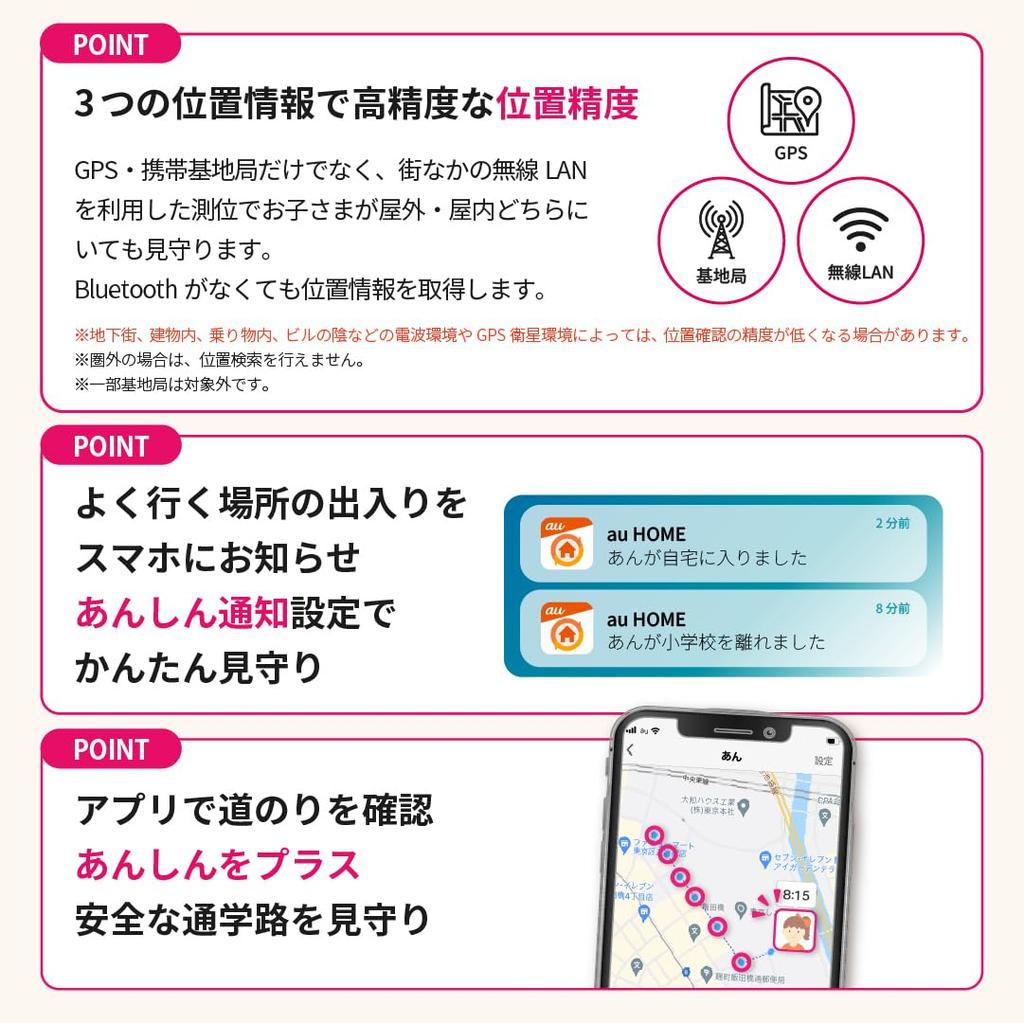 Anshin Watcher Free Monthly Fee for Up To One Keep an Eye On the and Compatible with Devices Other Than Check Current Location and Movement History On