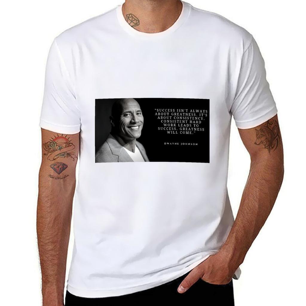 Dwayne Johnson Quotes Tshirt Casual Graphic Print Tee