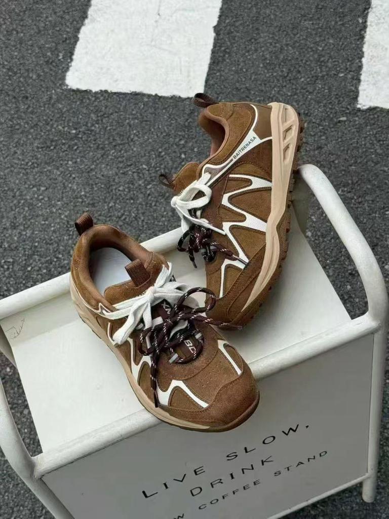 Women's 2025 Colorblock Casual Sneakers - Comfortable Korean Style with Double Shoelaces and Height Boost