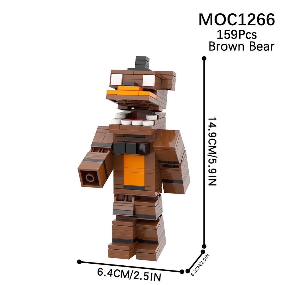MOC WM2612 Medvěd Stage Bricks Hororová Herní Figurka Kompatibilní WM6170 Stavebnice Hračky Pro Děti Přátele Narozeninový Dárek Zvíře