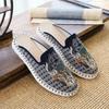 Fashion Outdoor Half Shoes Slippers for Men Genuine Leathe Mules Elegant Fun Designer Luxury Low Price Trend 2025 Original Summer Sale