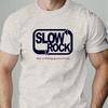 Men's T Shirt Slowrockk Pattern Printed Summer Fashion Leisure Breathable Men Round Neck T-shirt High Quality Men's Clothing