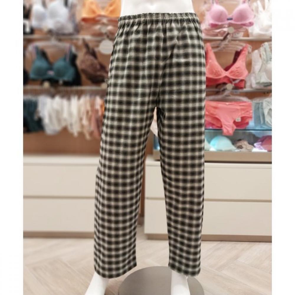 Barbara Men S Khaki Cotton Flannel Check Pajama Amp4589b 