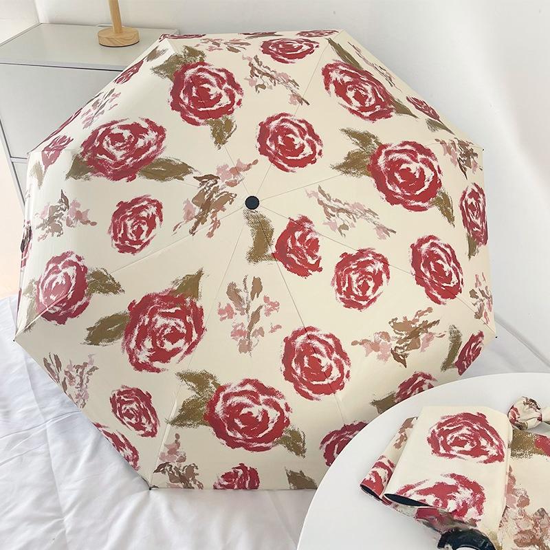 Lightweight Folding Umbrella UV Protection Sun Umbrella Waterproof Rain Umbrella Compact Portable for Travel Outdoor Commute Leisure