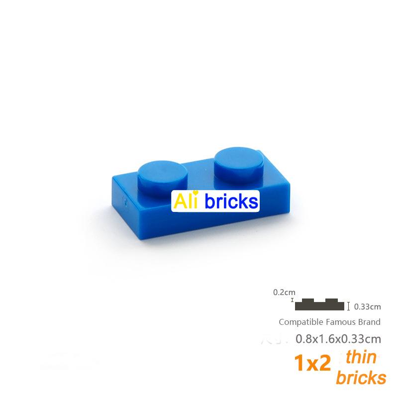 60pcs/lot 3023 DIY Blocks Building Bricks Thin 1X2 Educational Assemblage Construction Toys for Children Compatible With Brand
